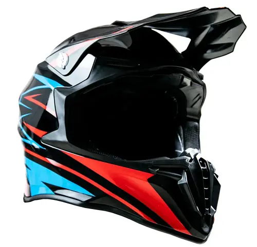 Kask cross dla dorosłych czarno niebieski połysk rozmiar L TORQ-902 1