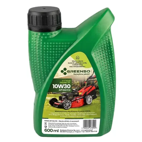 Olej wielosezonowy uniwersalny do silników 4T GREENSO 10W30 0,6L 1