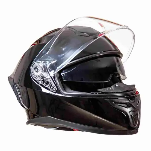 Kask integralny do skuterów motocykli z blendą czarny połysk r. S TORQ-820 1