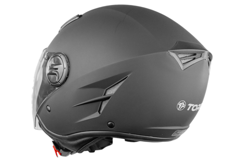 Kask otwarty do motocykli motorowerów kolor czarny mat rozmiar S TORQ-202 13