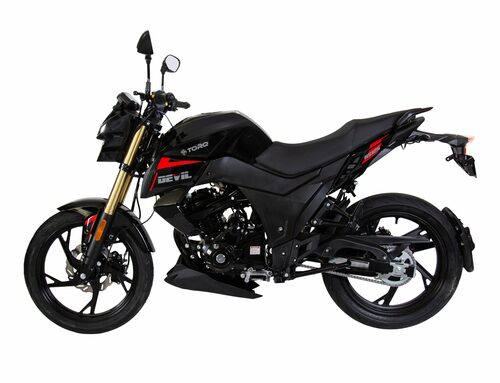 Motocykl 125 cm³, Euro 5, sportowy ścigacz, moc 10,6 KM na kat. B TORQ DEVIL 14