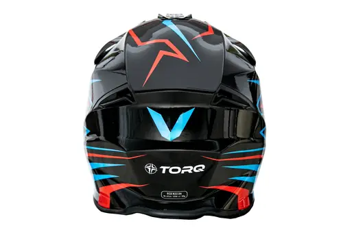 Kask cross dla dorosłych czarno niebieski połysk rozmiar M TORQ-902 10