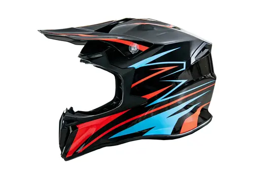 Kask cross dla dorosłych czarno niebieski połysk rozmiar M TORQ-902 12