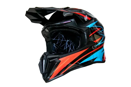 Kask cross dla dorosłych czarno niebieski połysk rozmiar XL TORQ-902 13