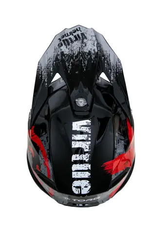 Kask cross dla dorosłych czarno-szary połysk rozmiar L TORQ-902 7
