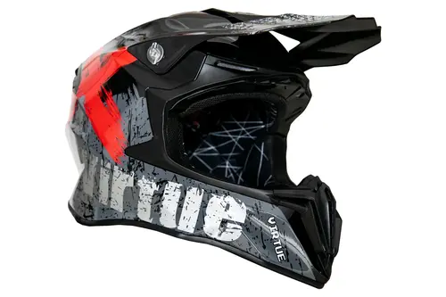 Kask cross dla dorosłych czarno-szary połysk rozmiar L TORQ-902 9