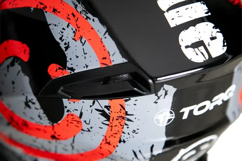Kask cross dla dorosłych czarno-szary połysk rozmiar XL TORQ-902 6