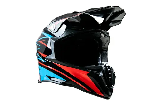 Kask cross dla dorosłych czarno niebieski połysk rozmiar L TORQ-902 14