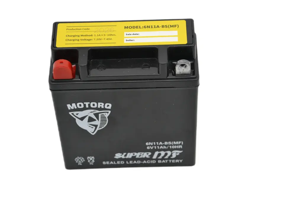Akumulator żelowy 6 V Motorq 6N11A-BS(MF) do skuterów i motorowerów 11 Ah 1