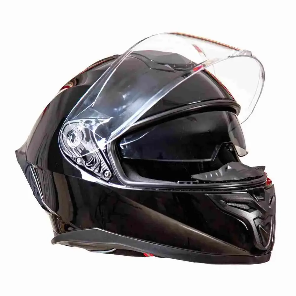 Kask integralny do skuterów motocykli z blendą czarny połysk r. S TORQ-820 1