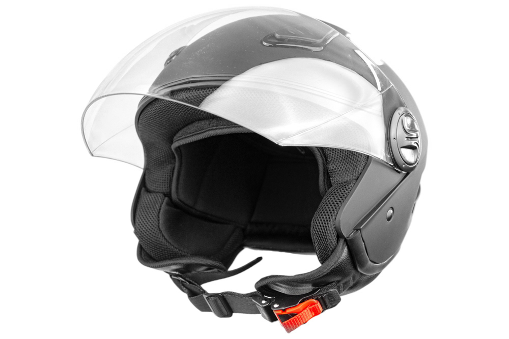 Kask otwarty do motocykli motorowerów kolor czarny mat rozmiar S TORQ-202 1